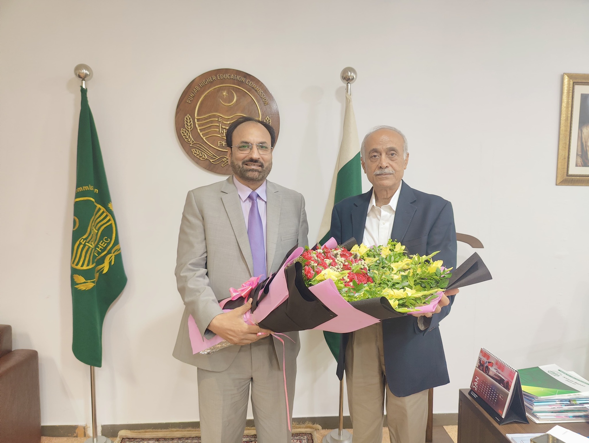 Vice Chancellor UET Prof. Dr. Shahid Munir meets Chairman PHEC Dr. Iqrar Ahmad Khan
