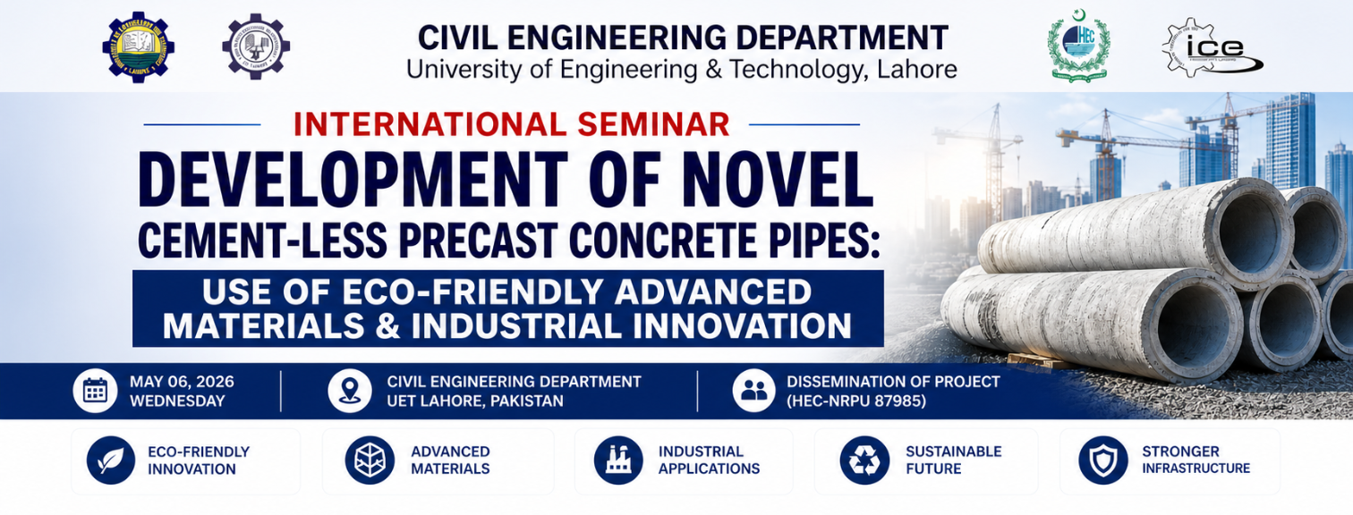 INTERNATIONAL SEMINAR DEVELOPMENT OF NOVEL CEMENT-LESS PRECAST CONCRETE PIPES--